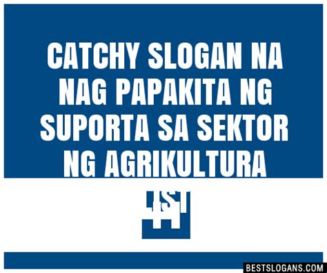 slogan sektor ng agrikultura